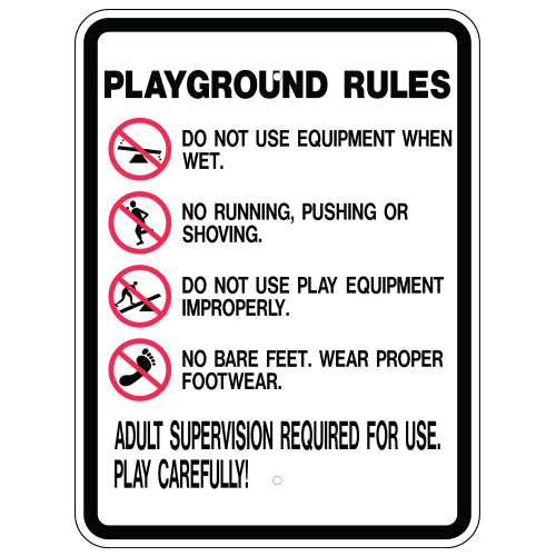 Playground Rules Sign