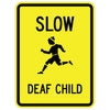 Slow Deaf Child with Child Symbol Sign