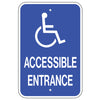 Accessible Entrance, with Handicap Symbol Sign