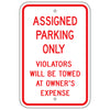 Assigned Parking Only Sign