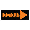 Detour inside Right Arrow Sign