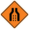 Dual Merge Symbol Sign
