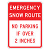 Emergency Snow Route No Parking Sign