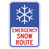 Emergency Snow Route Sign