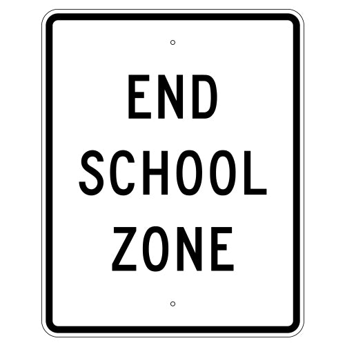 End School Zone Sign