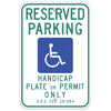 Reserved Parking, with Handicap Symbol Sign (Arizona)