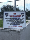 Jacksonville Sheriff's Office JSO Florida No Trespassing Sign 18x24