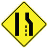 Lane Ends Right Symbol Sign