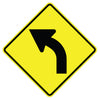 Left Curve Arrow Sign