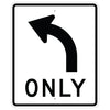 Left Turn Only Symbol Sign