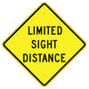 Limited Sight Distance Sign