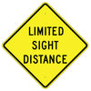 Limited Sight Distance Sign
