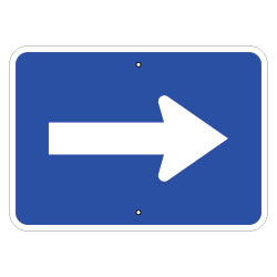 Arrow Auxiliary Sign, Blue