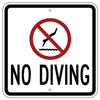 No Diving Sign