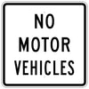 No Motor Vehicles Sign