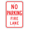No Parking Fire Lane Sign