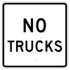 No Trucks Sign (Square)