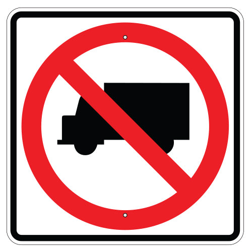 No Trucks Symbol Sign