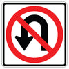 No U Turn Symbol Sign