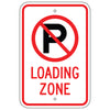 No Parking Symbol, Loading Zone Sign