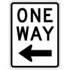 One Way Sign, with Left Arrow
