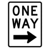 One Way Sign, with Right Arrow