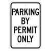 Parking By Permit Only Sign