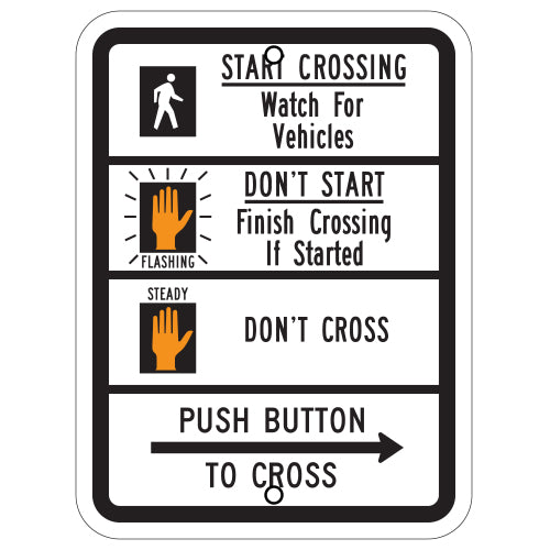Pedestrian Traffic Signal Sign (symbol)