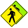 Pedestrian Crossing Symbol Sign