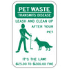 Pet Waste Transmits Disease Sign