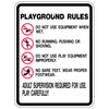 Playground Rules Sign