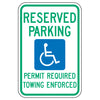 Reserved Parking, with Handicap Symbol Sign (Arkansas)