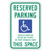 Reserved Parking, with Handicap Symbol, This Space Sign (Wisconsin)