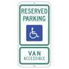 Reserved Parking, Handicap Symbol Van Accessible Sign (Texas)