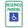 Reserved Parking, with Handicap Symbol Sign (Space for Arrow)