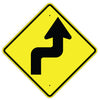 Right Reverse Turn Arrow Sign