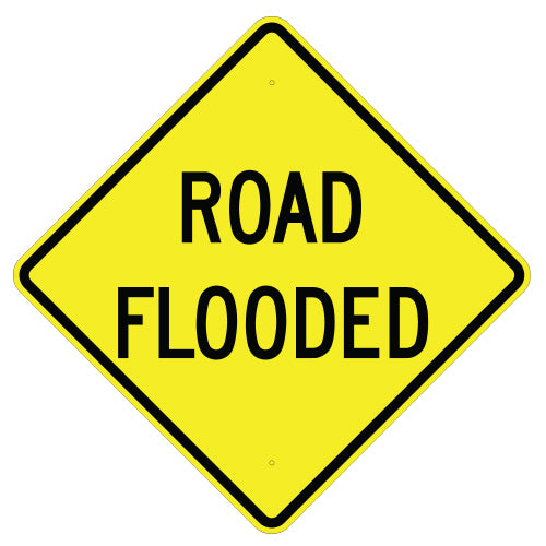 Road Flooded Sign