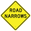 Road Narrows Sign