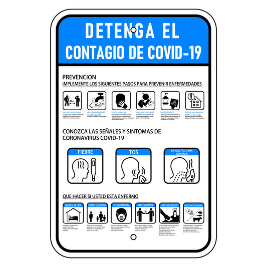 Slow the Spread of COVID-19 Sign - Spanish