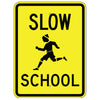 Slow School with Child Symbol Sign