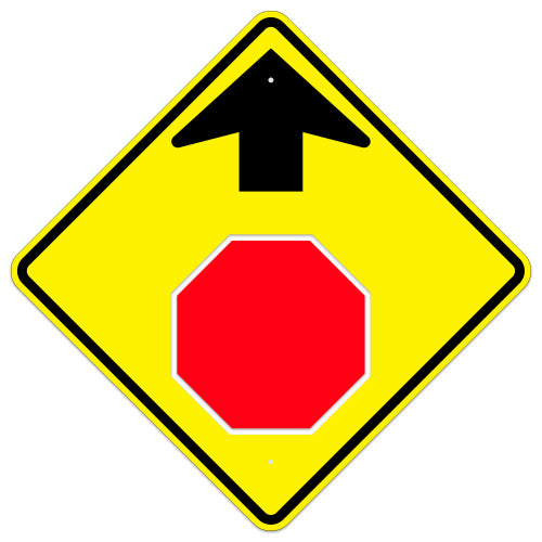 Stop Ahead Symbol Sign