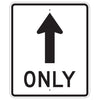 Straight Through Only Sign