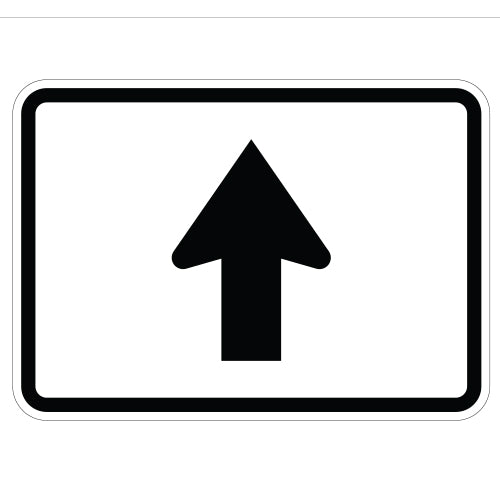 Straight Arrow Auxiliary Sign