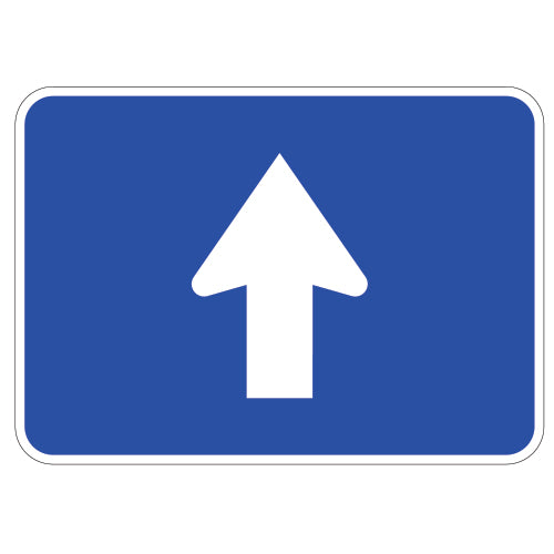 Straight Arrow Auxiliary Sign, Blue