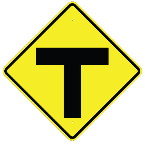 T Intersection Symbol Sign