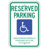 Reserved Parking, with Handicap Symbol Sign (Tennessee)