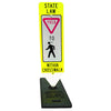 Pedestrian Crosswalk Yield Sign & Base