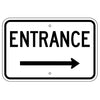 Entrance Sign, with Right Arrow