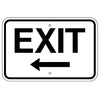 Exit Sign, with Left Arrow (Horizontal)