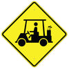 Golf Cart Crossing Sign